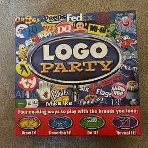 Logo Party Board Game Spinmaster Family Game- Never played 8+ Family 2 Teams